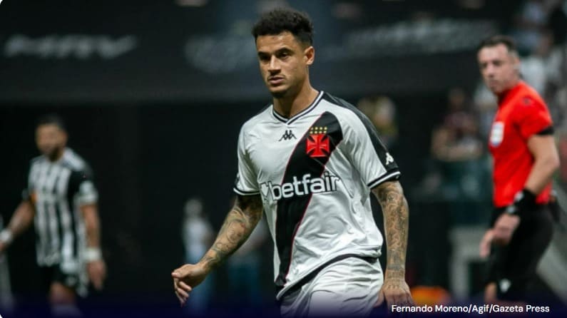 Philippe Coutinho tem reestreia discreta em derrota do Vasco para o Atlético